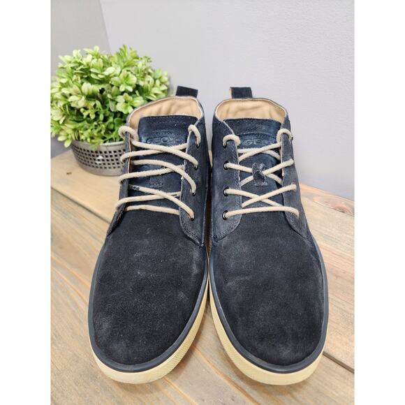 Geox Respira Men’s Suede lace up ankle boots navy blue EU43 US 10 - Picture 1 of 8